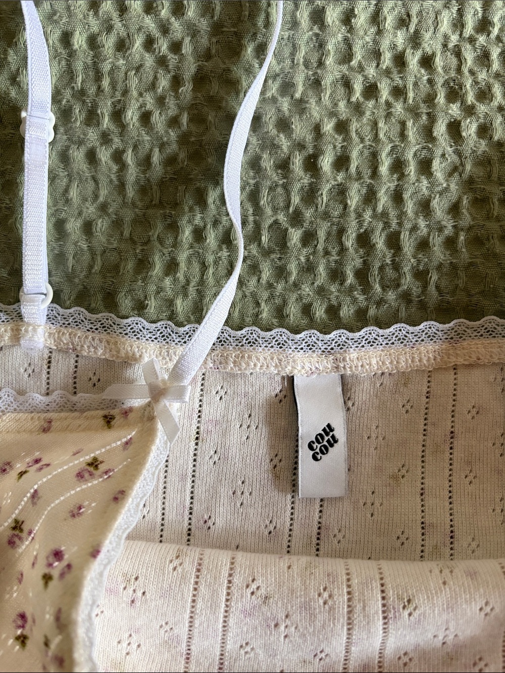 Cou Cou English Rose, Organic Cotton, Crop Cami. M - Picture 5 of 8